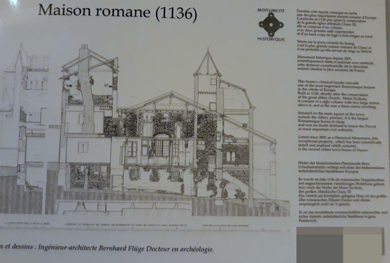 Maison Romane 1136 Cluny Zewnętrze zdjęcie